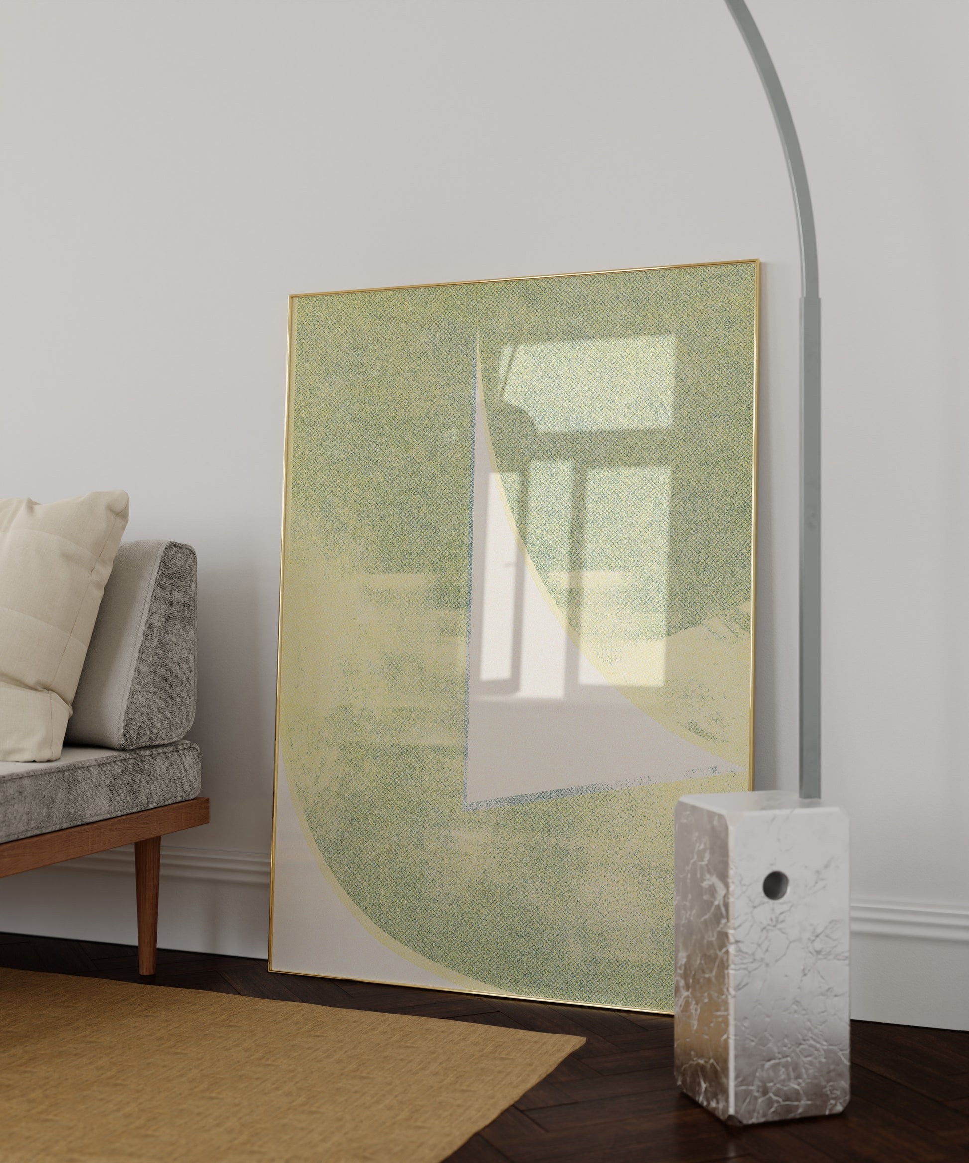 large green yellow risograph poster