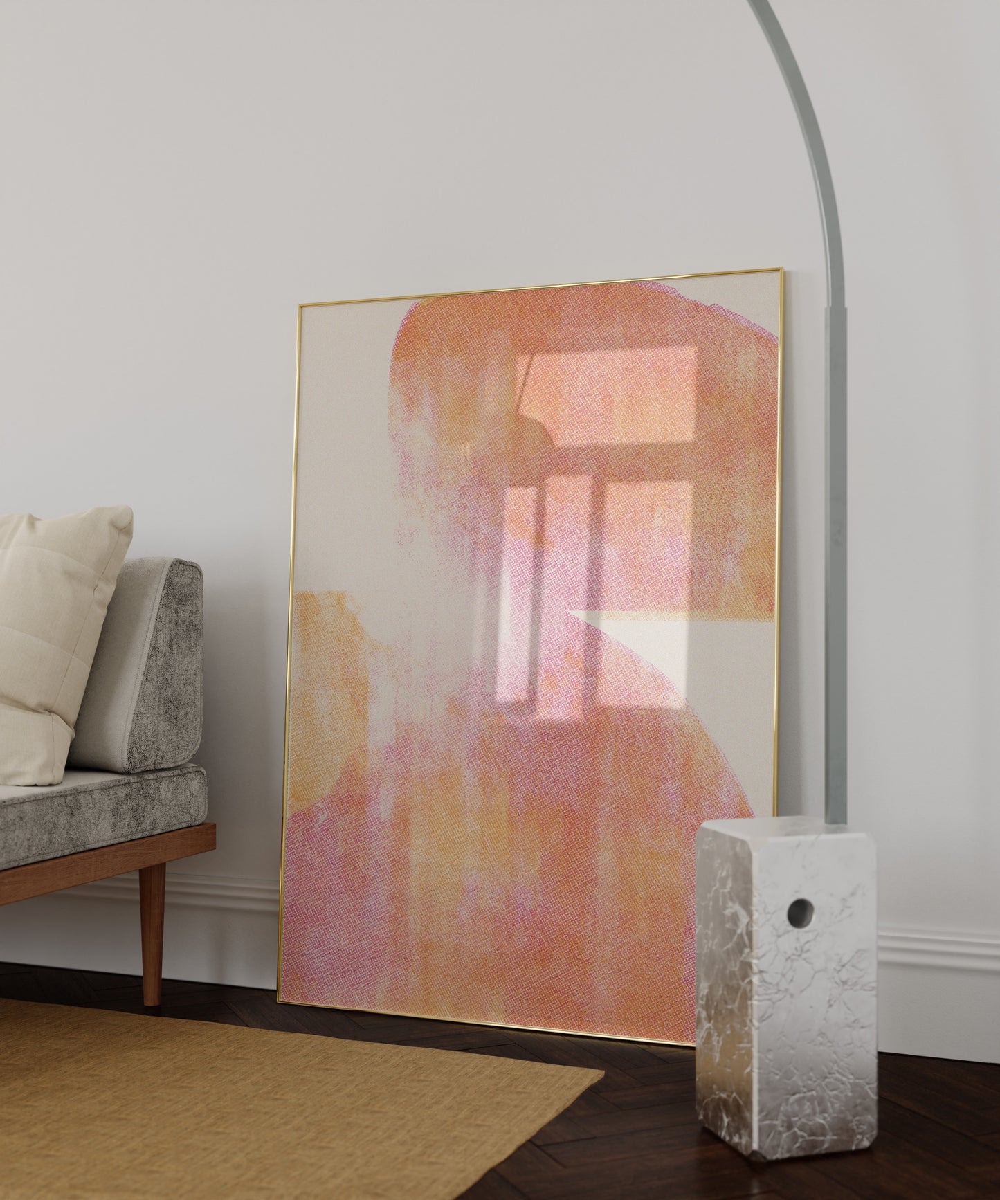 large orange pink risograph poster