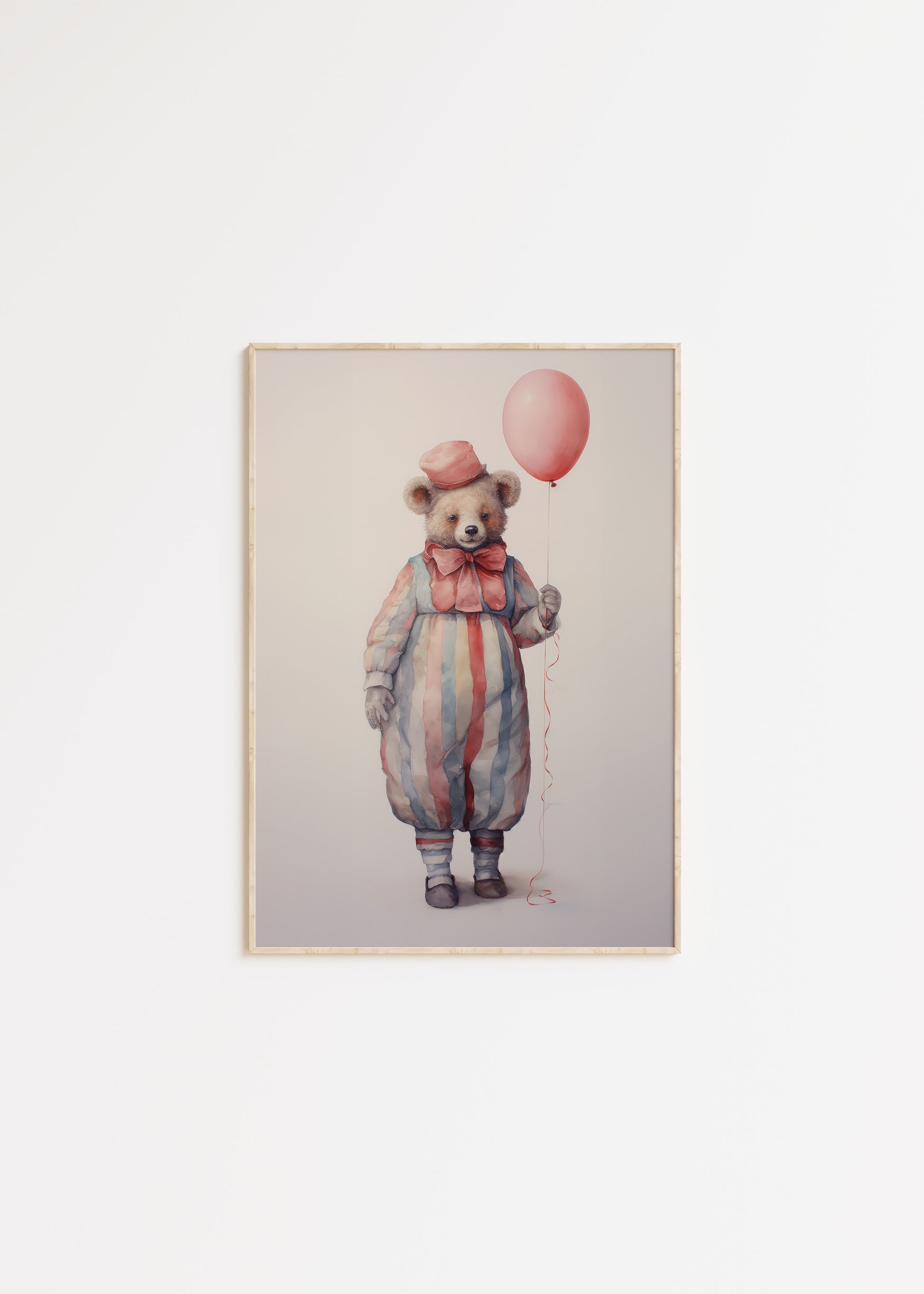 bear with balloon art print