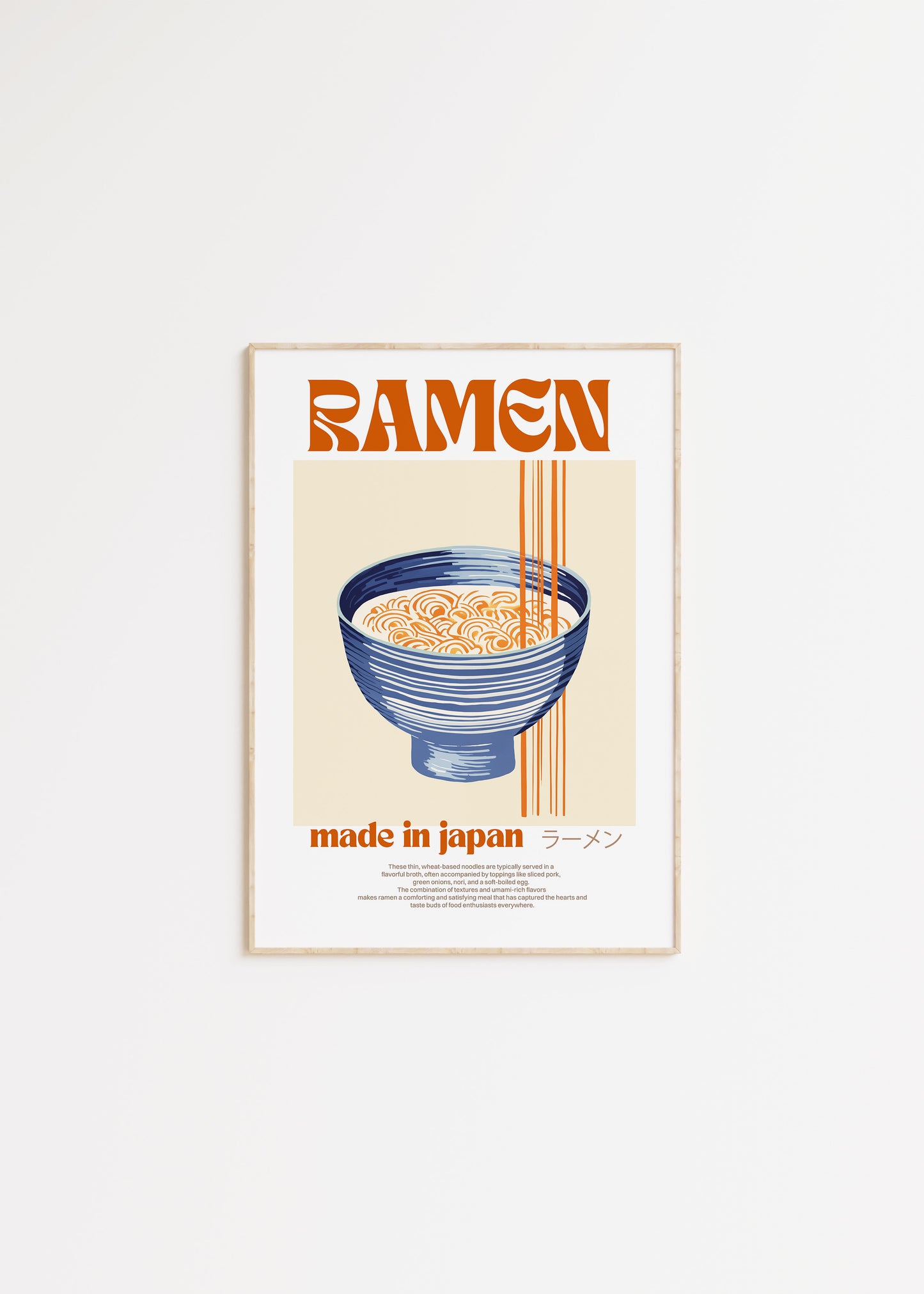 ramen art poster for kitchen