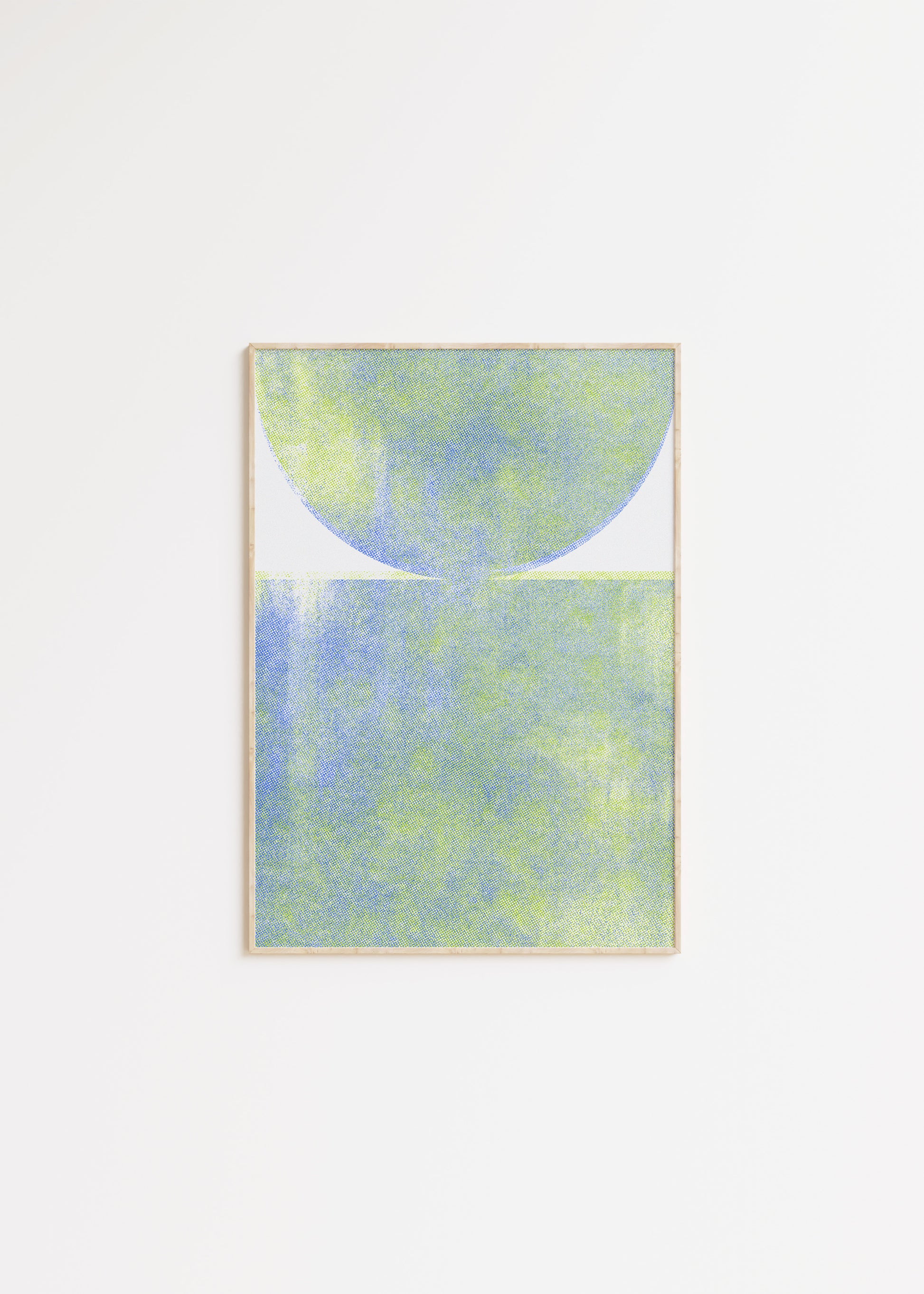 green blue risograph poster