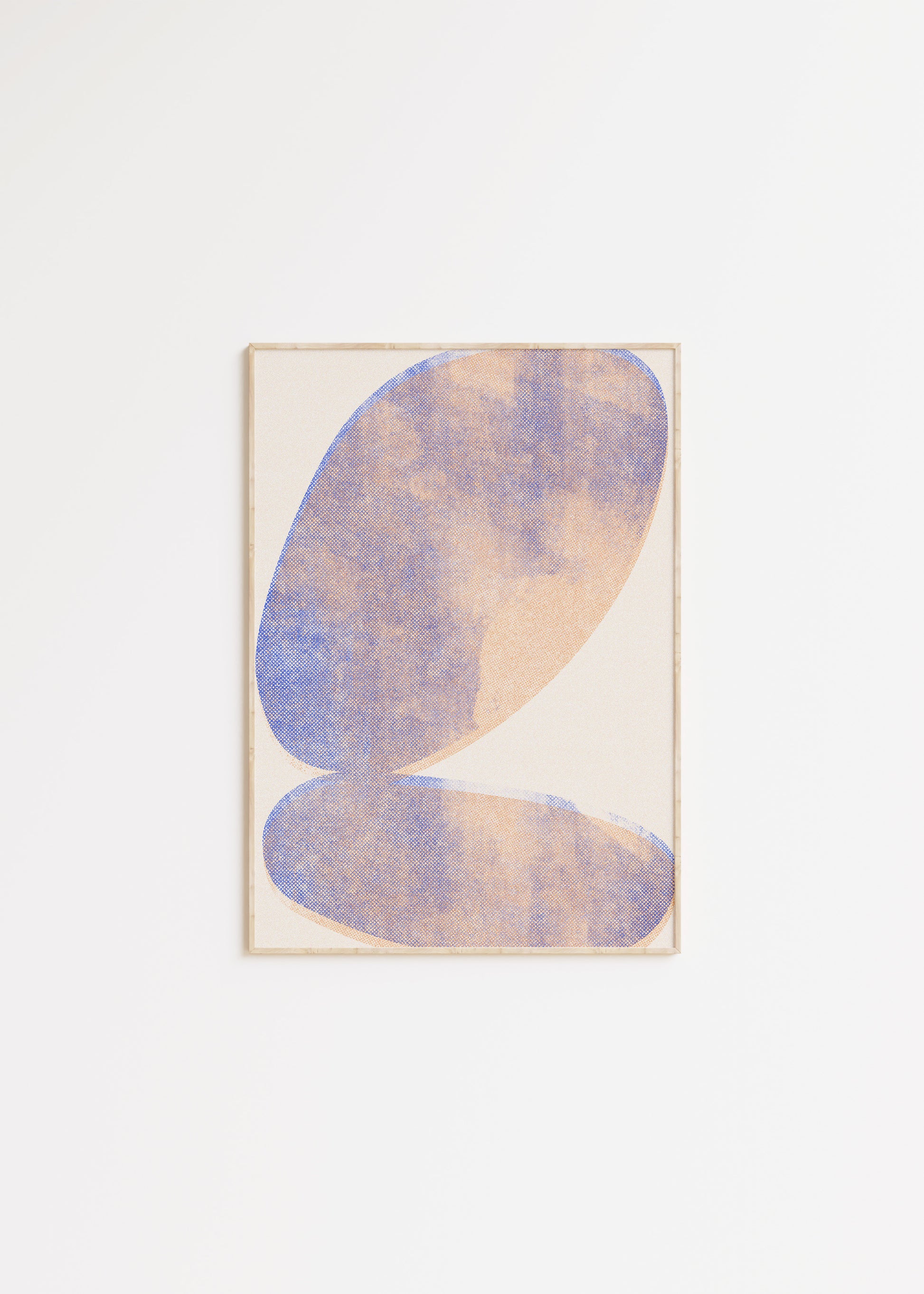 blue abstract risograph poster